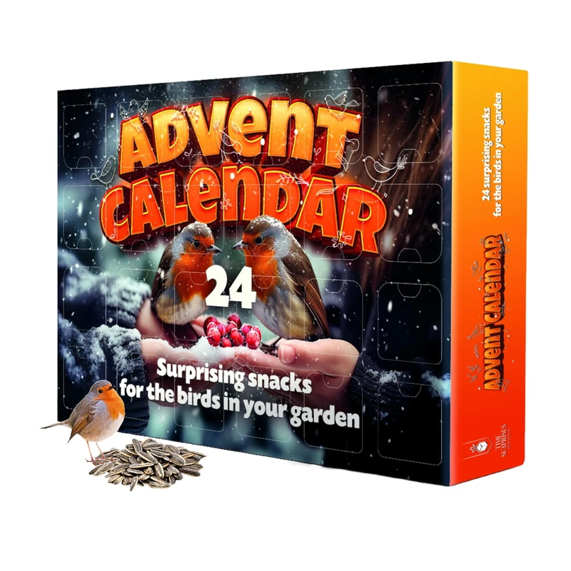 Bird Food Advent Calendar 2025 - Assorted Wild Bird Seed 24 Days Christmas Countdown Advent Calendar. Wild Bird Food for Christmas Stocking Fillers, Secret Santa Garden Gifts, Adult Advent Calendar