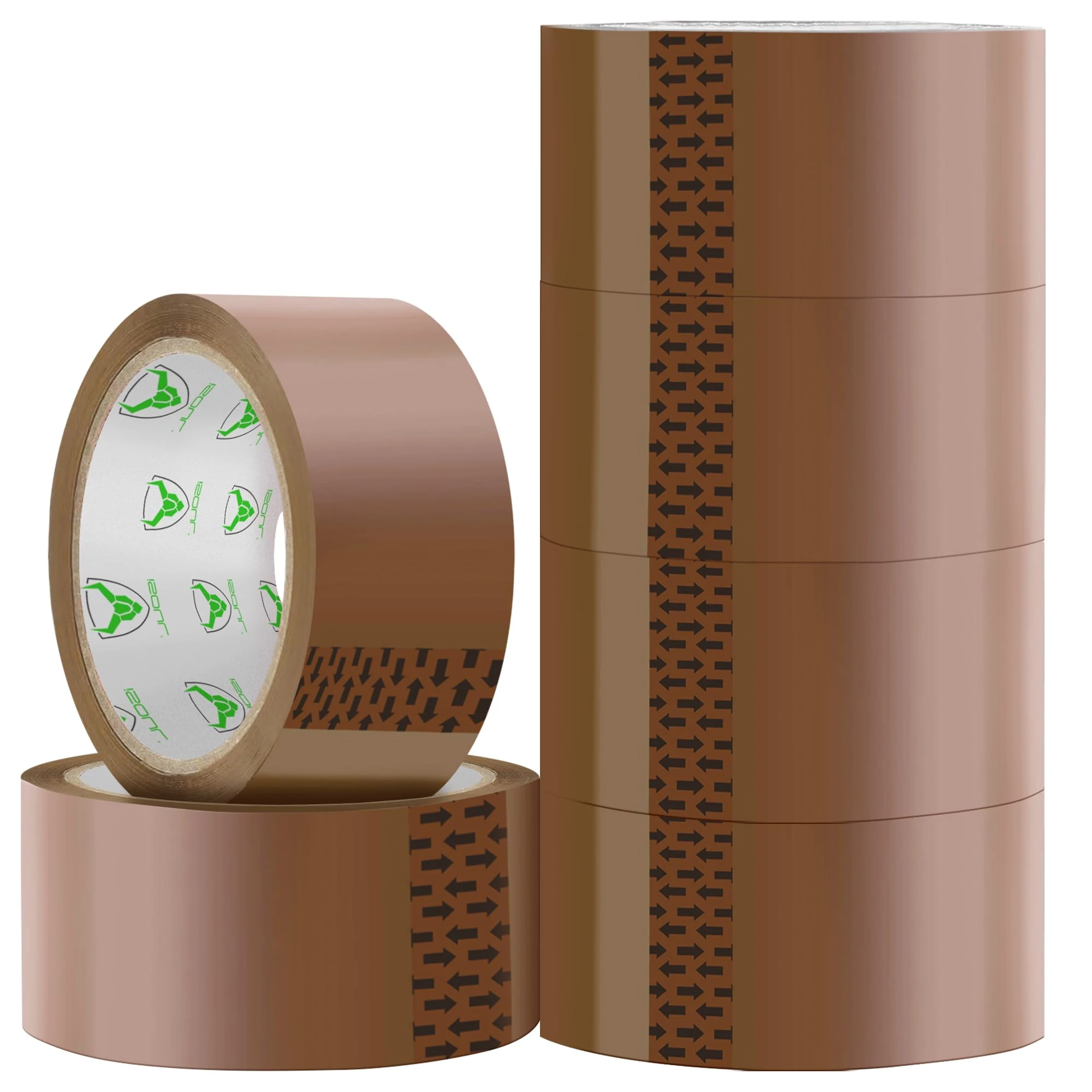 iSOUL Parcel Tape, 6 Rolls Packing Tape - Low Noise, Strong Heavy Duty Brown Tape, 48mm x 66m; Ideal For Packaging Moving Boxes