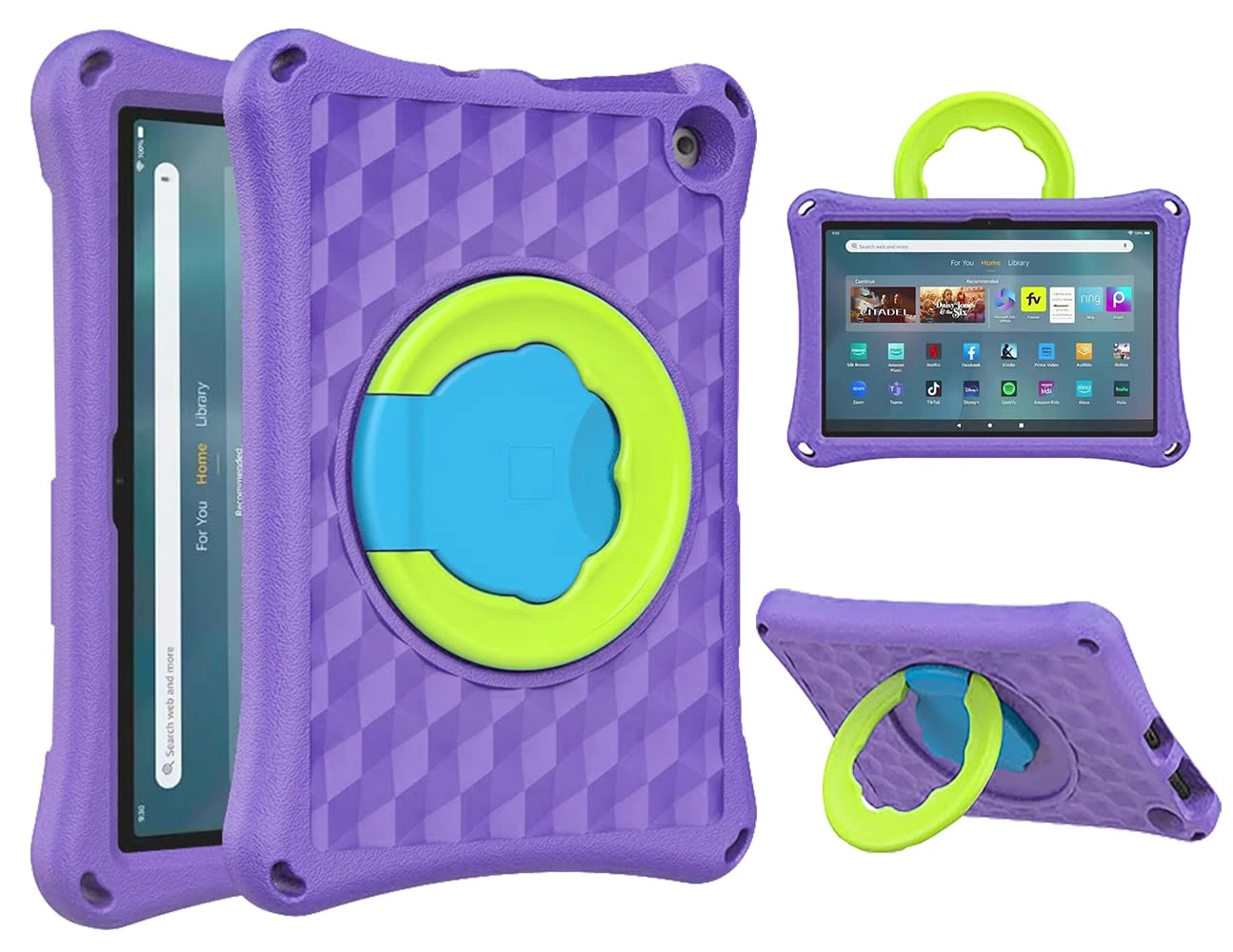New 10in Tablet Case for Kids(2021/2023 Release 11th/13th Generation),DJ&RPPQ ipad 10 case Light Weight Anti Slip Shockproof Kids Friendly Case for 10 inch Tablet. (Purple)