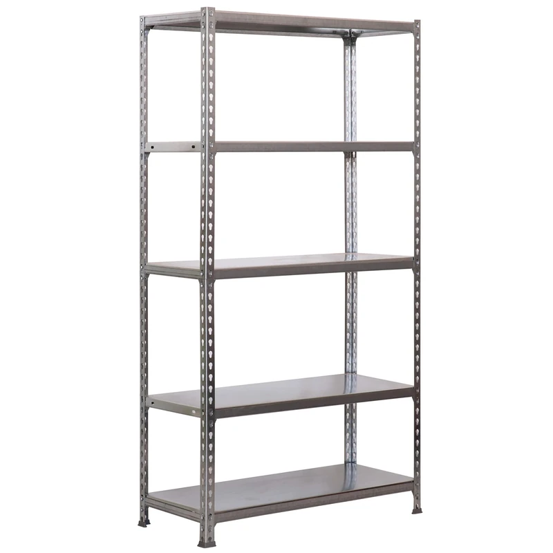 Simon Rack Garage Shelving Units 2000x1000x400 mm, 5 Tier Steel Rack, 180 kg per Shelf, Grey/Galvanised - Simonclick