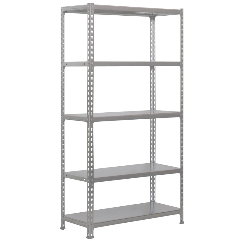 Simon Rack Garage Shelving Units 2000x1000x500 mm, 5 Tier Steel Rack, 180 kg per Shelf, Grey/Galvanised - Simonclick