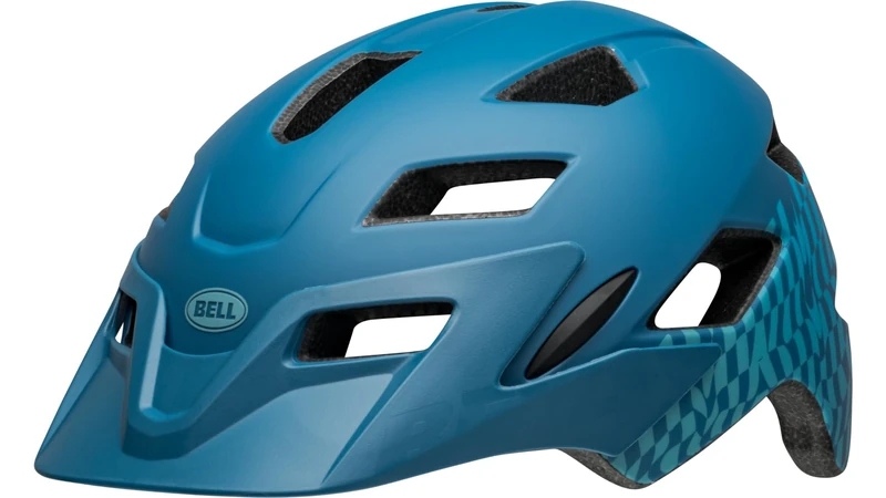 Bell Sidetrack Ce Youth Mountain Bike Helmet For Kids With Extended Rear Coverage And Visor, Inspired By Adult Models, Color: Blue, Size: UY - Image 1