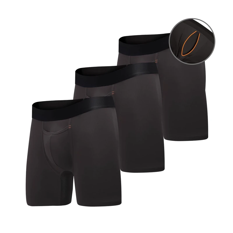 All Citizens Amazon Exclusive Ball Pouch Underwear for Men, Mens Boxers Briefs with Patented Pouch, Breathable, No Ride Up, Pack of 3, Black, Medium - Image 1