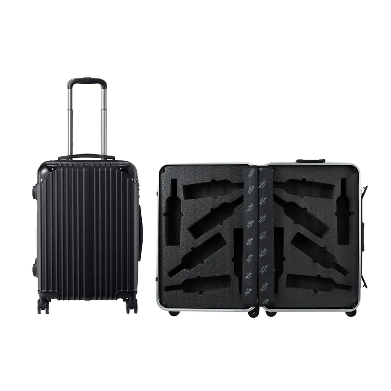 Wine Bottle Suitcase | Holds 12 Standard 750 ML Size Bottles | Universal Airplane Luggage Case, Wein, 12 Bottle - Image 1