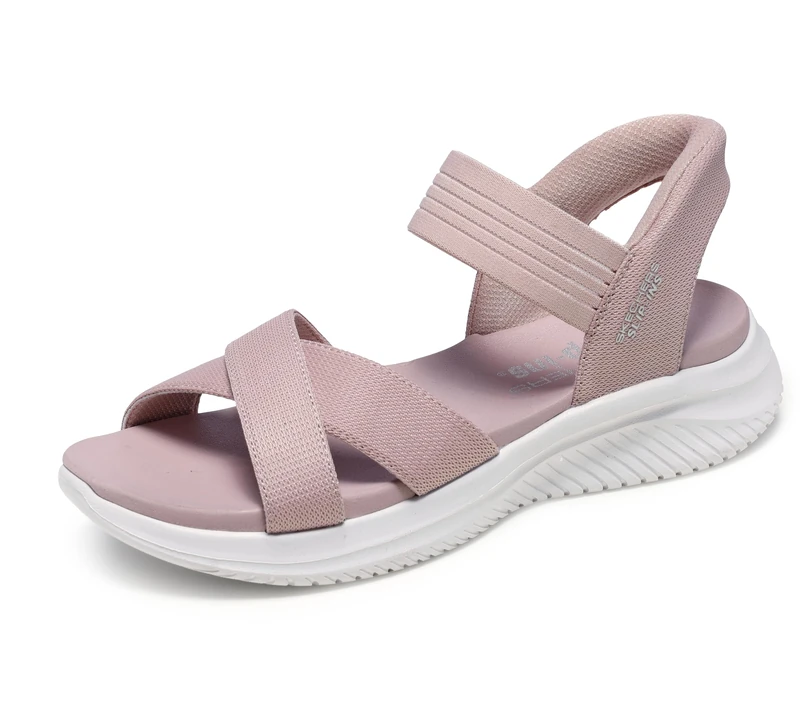 Skechers Slip In Ultra Flex Womens Sandals 8 UK Blush
