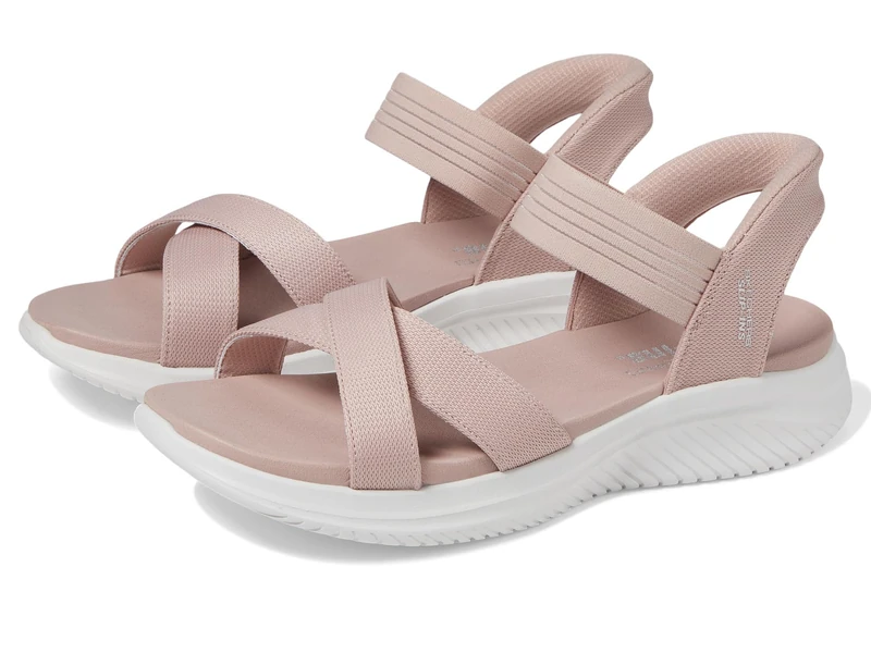 Skechers Slip In Ultra Flex Womens Sandals 3 UK Blush