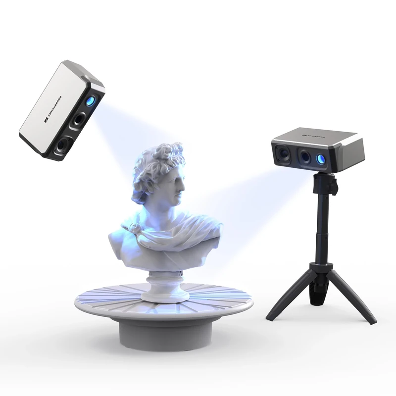 Handheld 3D Scanner for 3D Printing, 24-bit Color Camera, Anti-Shake Optical Lenses, 0.01mm Accuracy and 10FPS Scanning Speed, Handheld 3D Model Scanner- [Seal Premium Package] 3DMakerpro