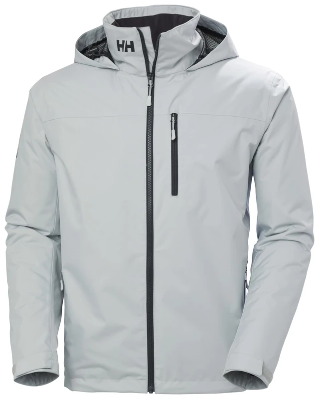 Helly Hansen Men's Crew Hooded Midlayer Jacket 2.0, 853 Grey Fog, XL