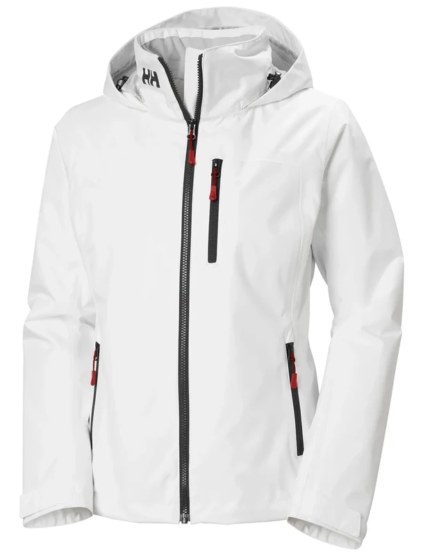 Helly Hansen Women's W Crew Hooded Midl Jacket 2.0, White, XL