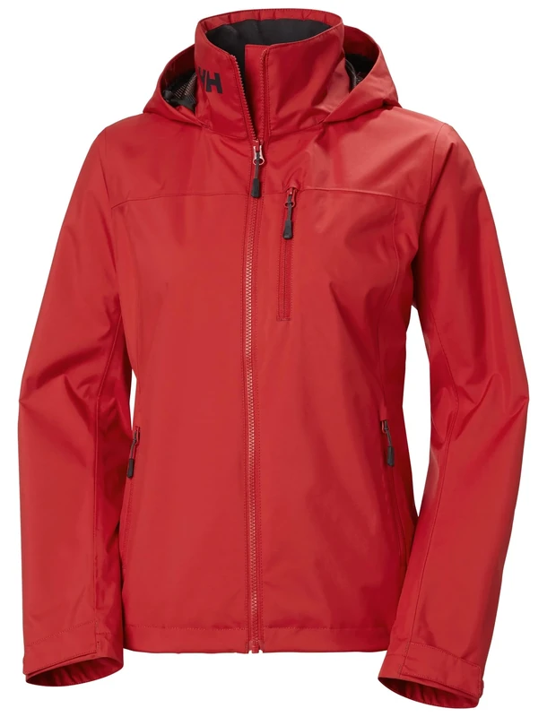Helly Hansen Women's W Crew Hooded Jacket 2.0, Red, L
