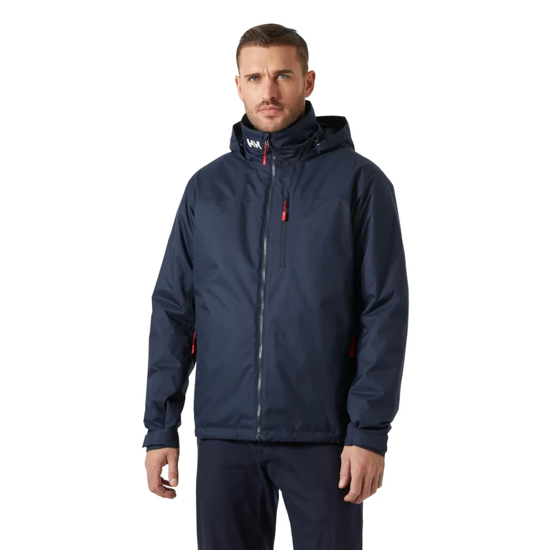 Helly Hansen Men's Crew Hooded Midlayer Jacket 2, Navy, L
