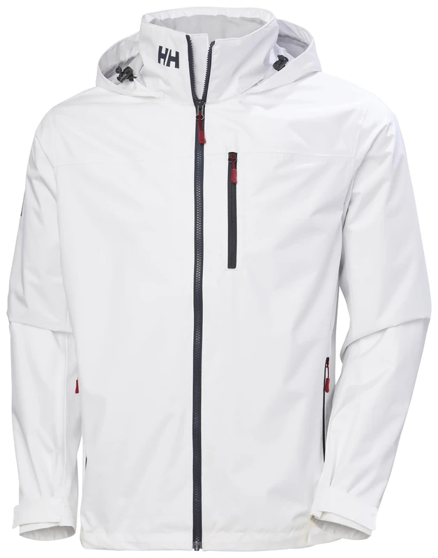 Helly Hansen Men's Crew Hooded Jacket, White 2.0, L