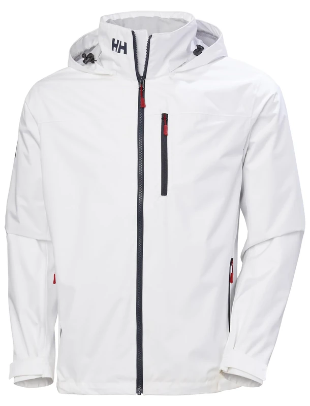 Helly Hansen Men's Crew Hooded Jacket, White 2.0, M
