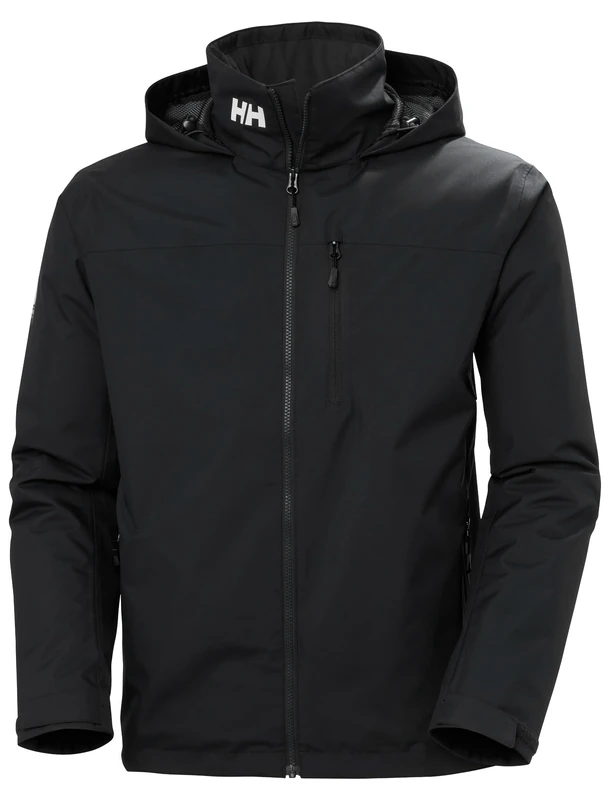 Helly Hansen Men's Crew Hooded Midlayer Jacket 2, Black, M
