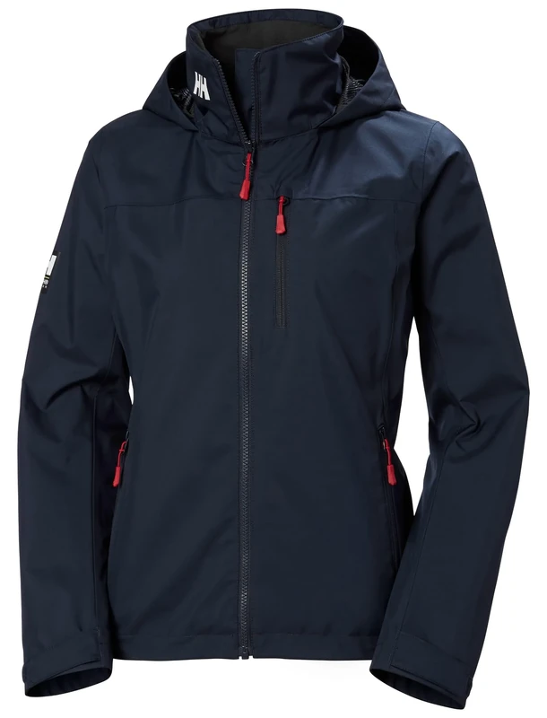 Helly Hansen Women's W Crew Hooded Jacket 2.0, Navy, 2XL
