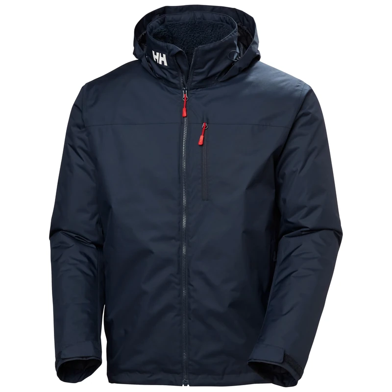 Helly Hansen Men's Crew Hooded Midlayer Jacket 2, Navy, M