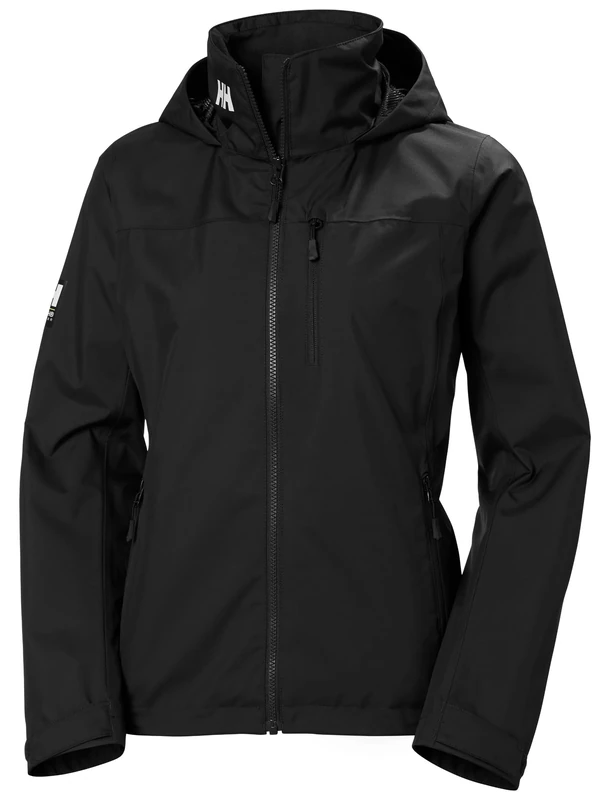 Helly Hansen Women's Crew Hooded Jacket, Black, XL