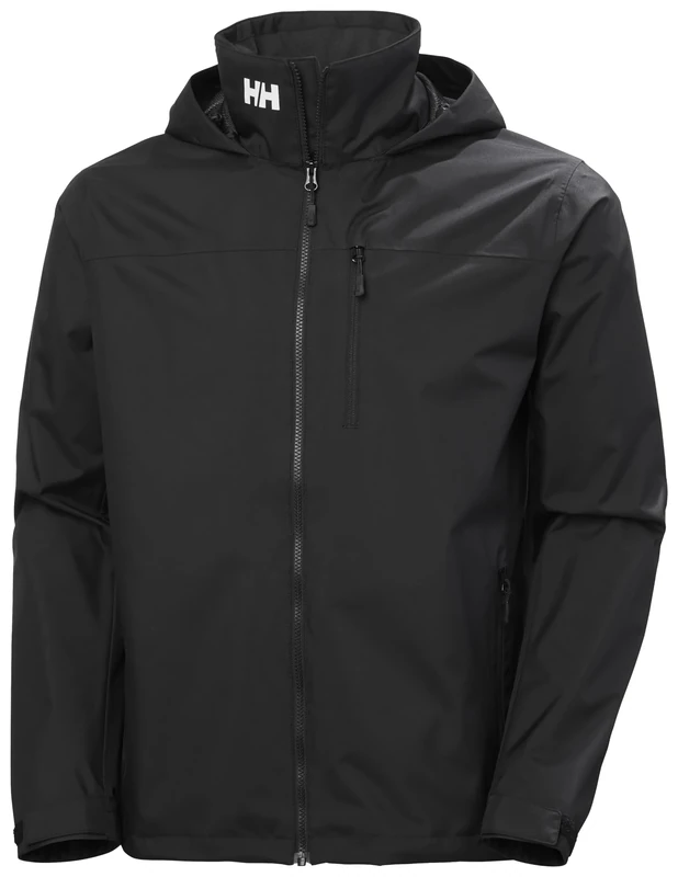Helly Hansen Men's Crew Hooded Jacket 2.0, Black, 2XL
