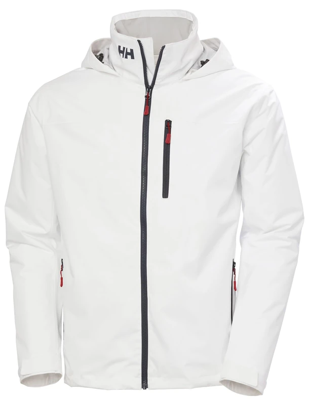 Helly Hansen Men's Crew Hooded Midlayer Jacket, White 2.0, M
