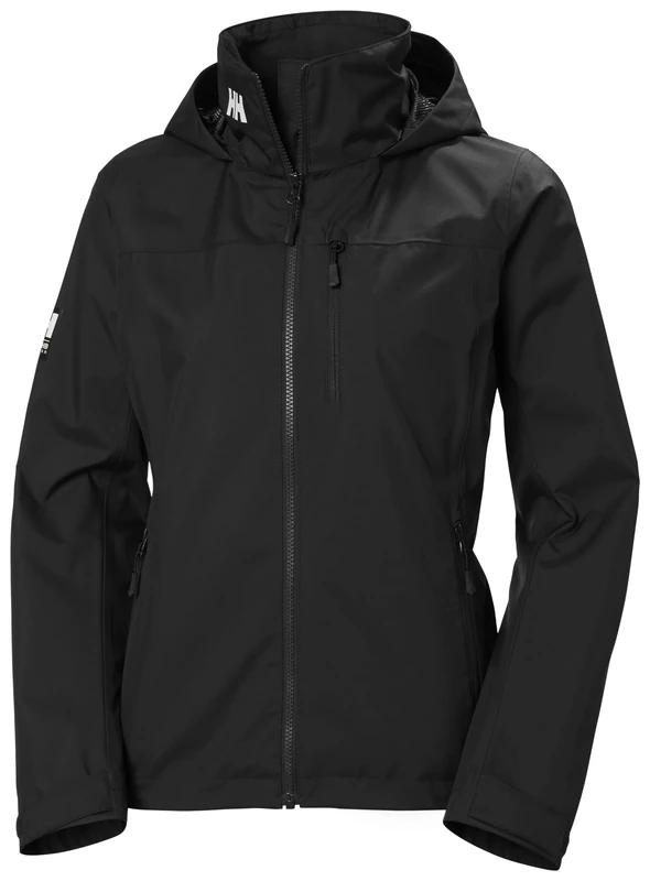 Helly Hansen Women's Crew Hooded Jacket, Black, XS