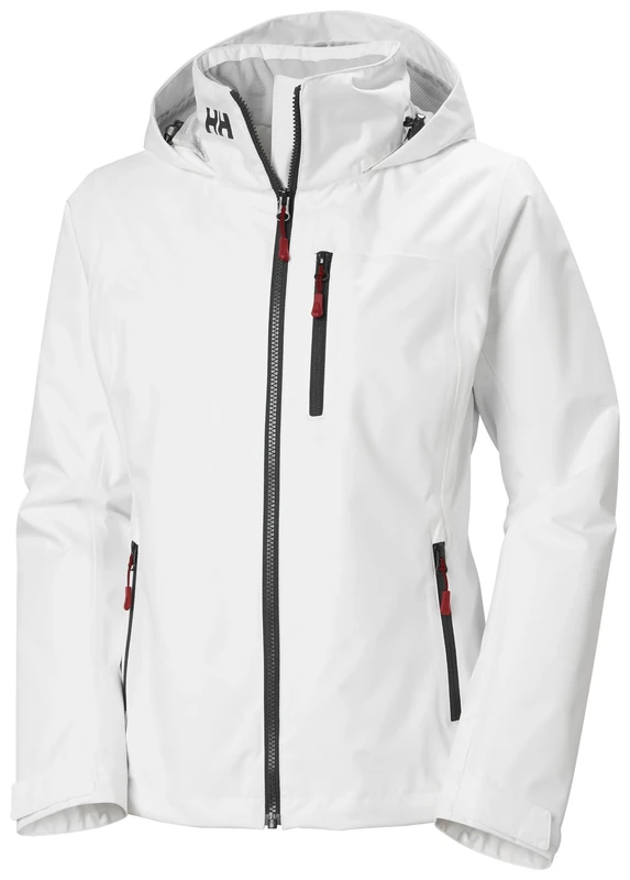 Helly Hansen Women's W Crew Hooded Midl Jacket 2.0, White, M