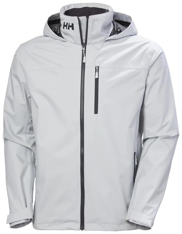 Helly Hansen Men's Crew Hooded Jacket 2.0, Grey Fog, L