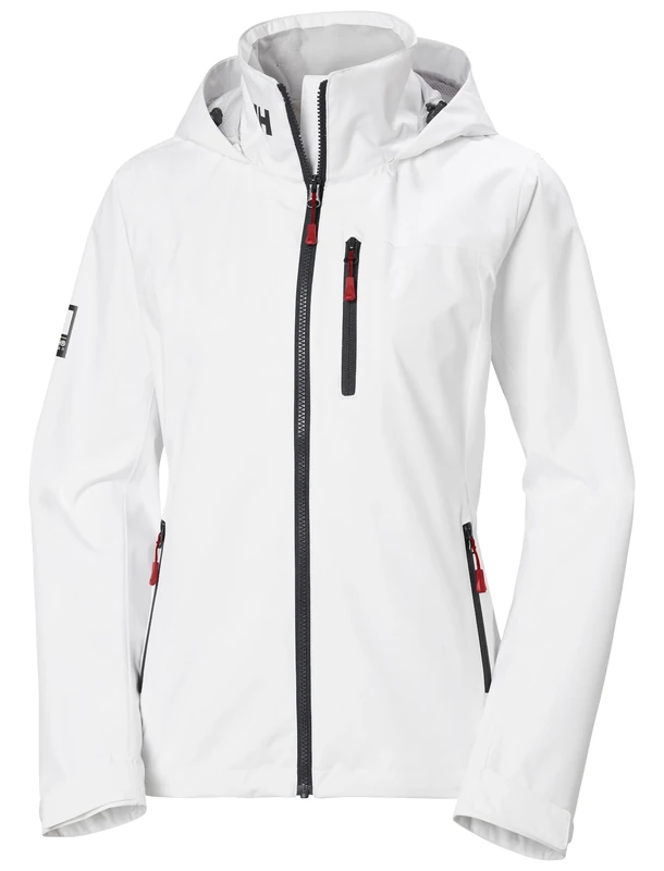 Helly Hansen Women's W Crew Hooded Jacket 2.0, White, XS