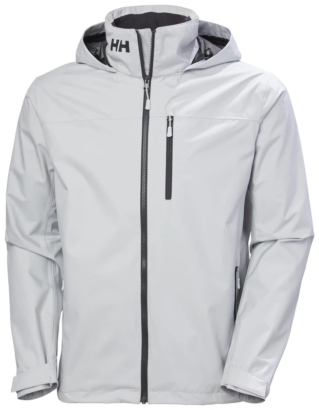 Helly Hansen Men's Crew Hooded Jacket 2.0, Grey Fog, S