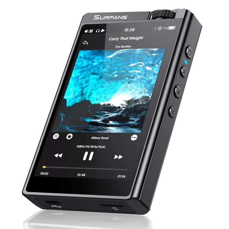 Surfans HiFi MP3 Player with Bluetooth: F35 DSD Hires Music Player 128GB Support up to 512GB