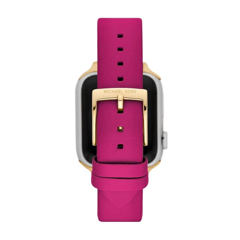 Michael Kors Watch for women bands for Apple Watch movement case size with a leather strap MKS8061E, Pink, 38/40/41MM:42/44/45/49MM-20MM, Casual
