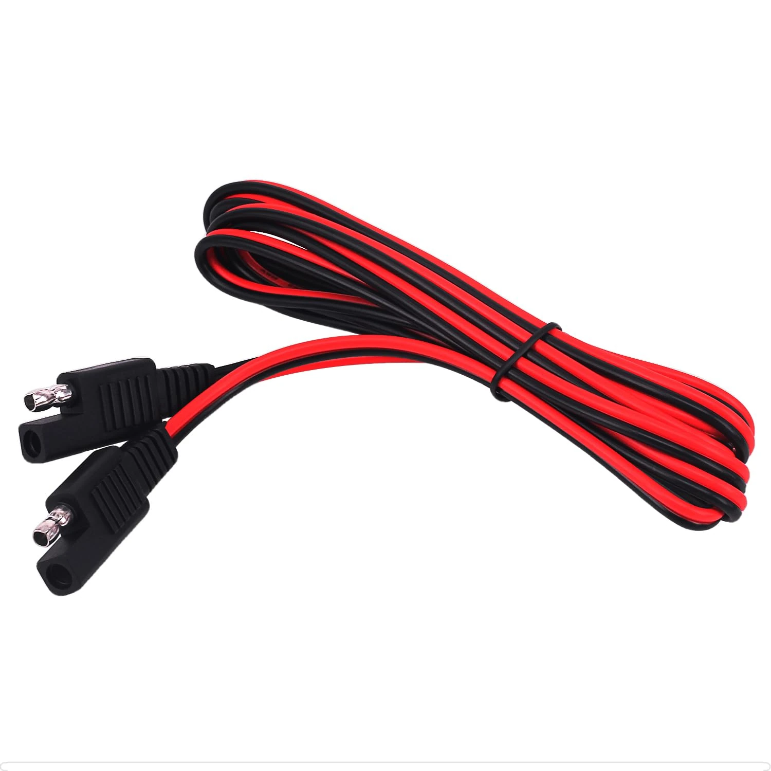 BENACES SAE Extension Cord 18AWG, 2 Pin Cable 12V-24V Quick Disconnect DC Power Extension Cable 6 Feet for Camp Trailer Solar Panels
