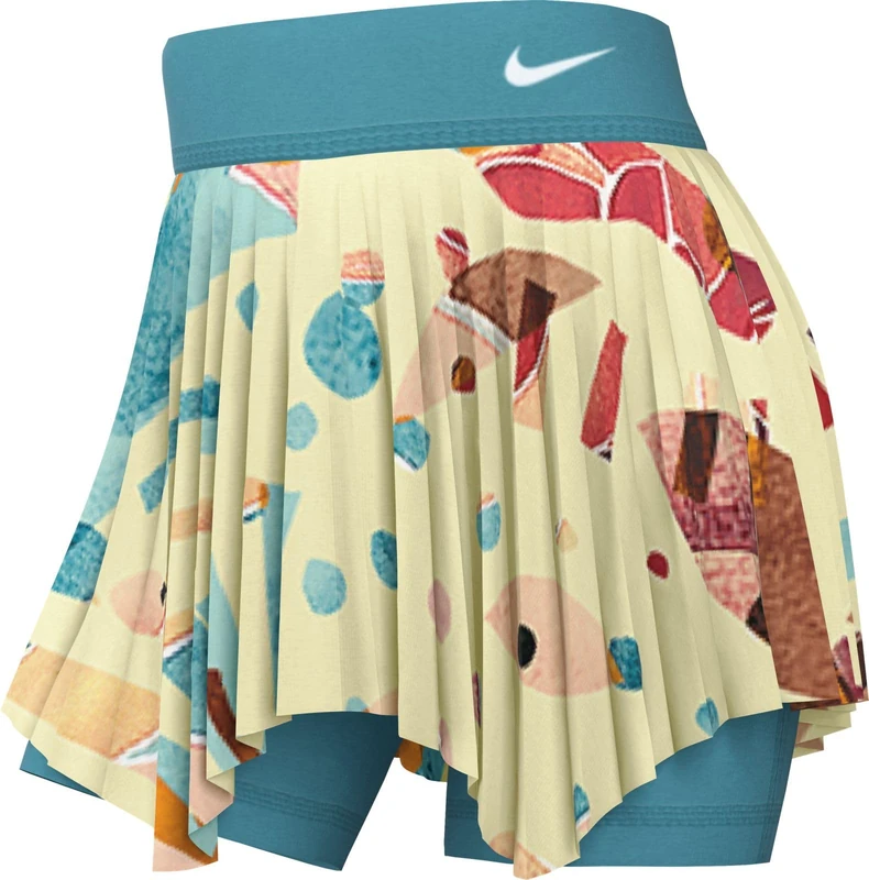 Nike Women's W Nkct Df Slam Skirt Ny, Coconut Milk/Teal Nebula/White, S - Image 1
