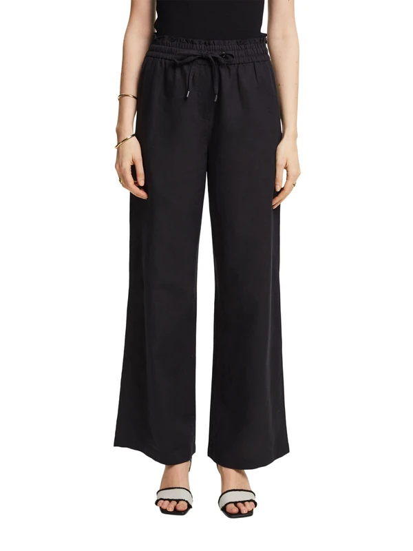 ESPRIT Women's Trousers, 001/Black, 30W x 28L