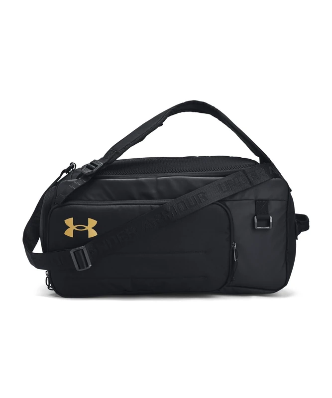 Under Armour Contain Duo Unisex Adults Duffel Bags, Black,Size S, Black / / Metallic Gold, S - Image 1