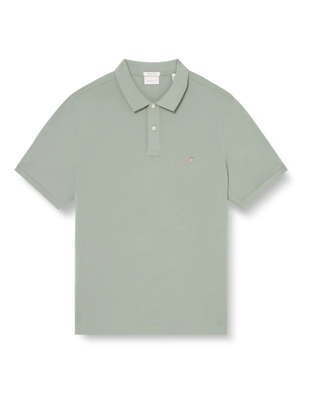 GANT Men's Reg Shield SS Pique Polo Shirt, Pastel Green, XL