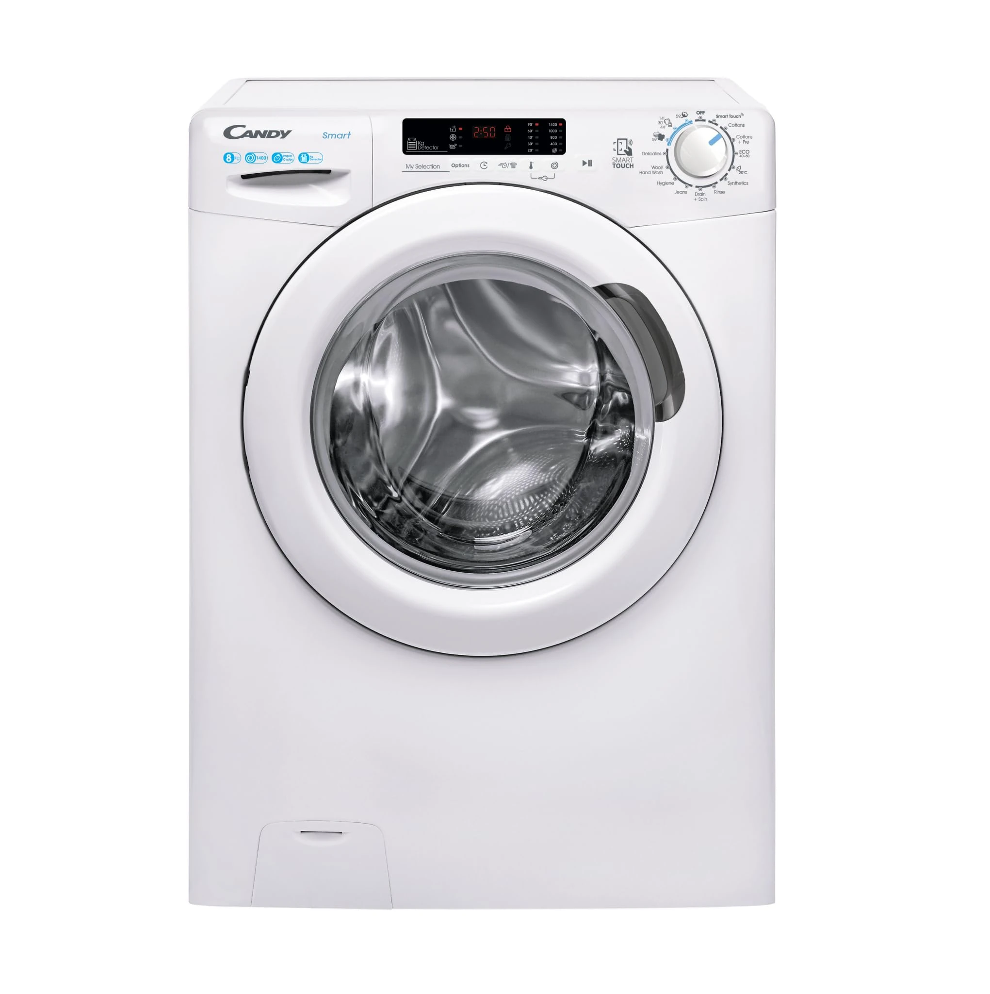 Candy CS1482DW4 Smart Washing Machine 8KG 1400rpm, White, NFC