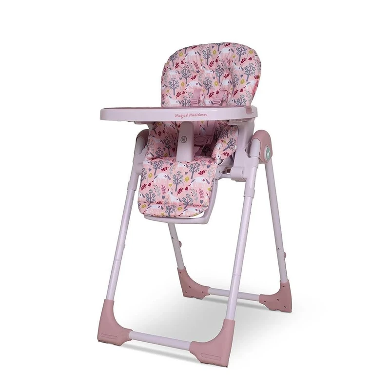COSATTO Noodle 0+ Highchair - Compact, Height Adjustable, Foldable, Easy Clean, from Birth to 15kg (Unicorn Garden)