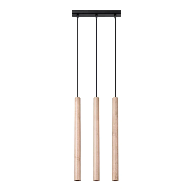 Sollux Pastelo Modern Wooden Bar Ceiling Light 3X G9