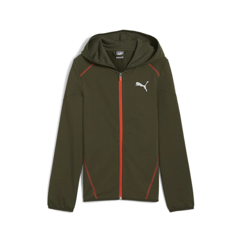 PUMA ACTIVE SPORTS Hoodie Full-Zip TR B Dark Olive