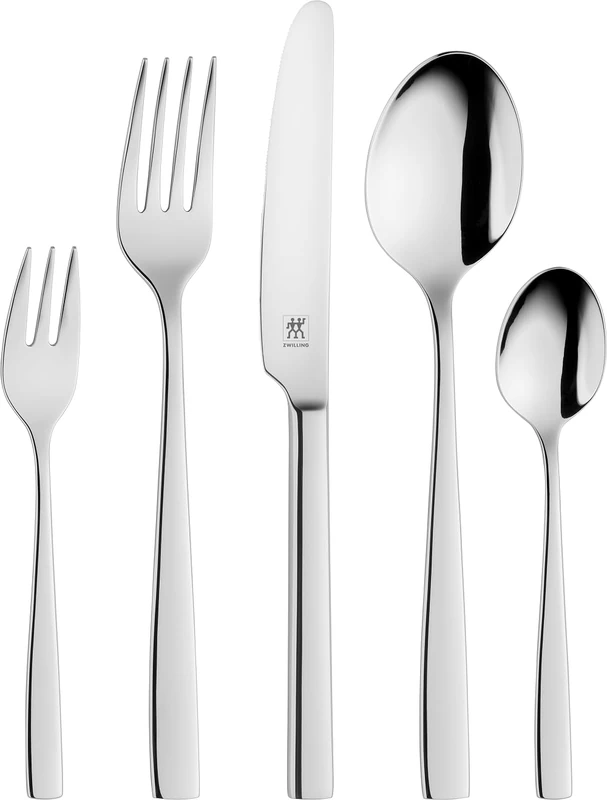 ZWILLING Roseland 30-Piece Cutlery Set for 6 People, Dishwasher Safe, 18/10 Stainless & Blade Steel, Polished Silver