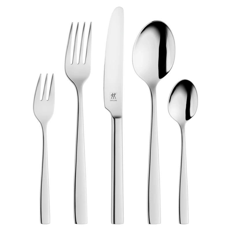 ZWILLING Roseland 60-Piece Cutlery Set, 12 People, 18/10 Stainless Steel/High Quality Blade Steel, Polished, Silver