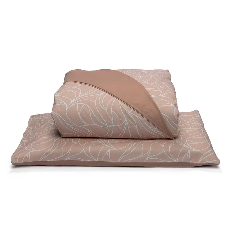 Foppapedretti Notte & Natura Single Bed Duvet Cover with Pillowcase; Wave Peach 100% Cotton, Made in Italy