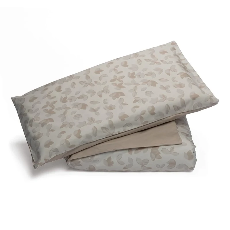 Foppapedretti Single Duvet Cover with Pillowcase, Cotton, Sand Leaves