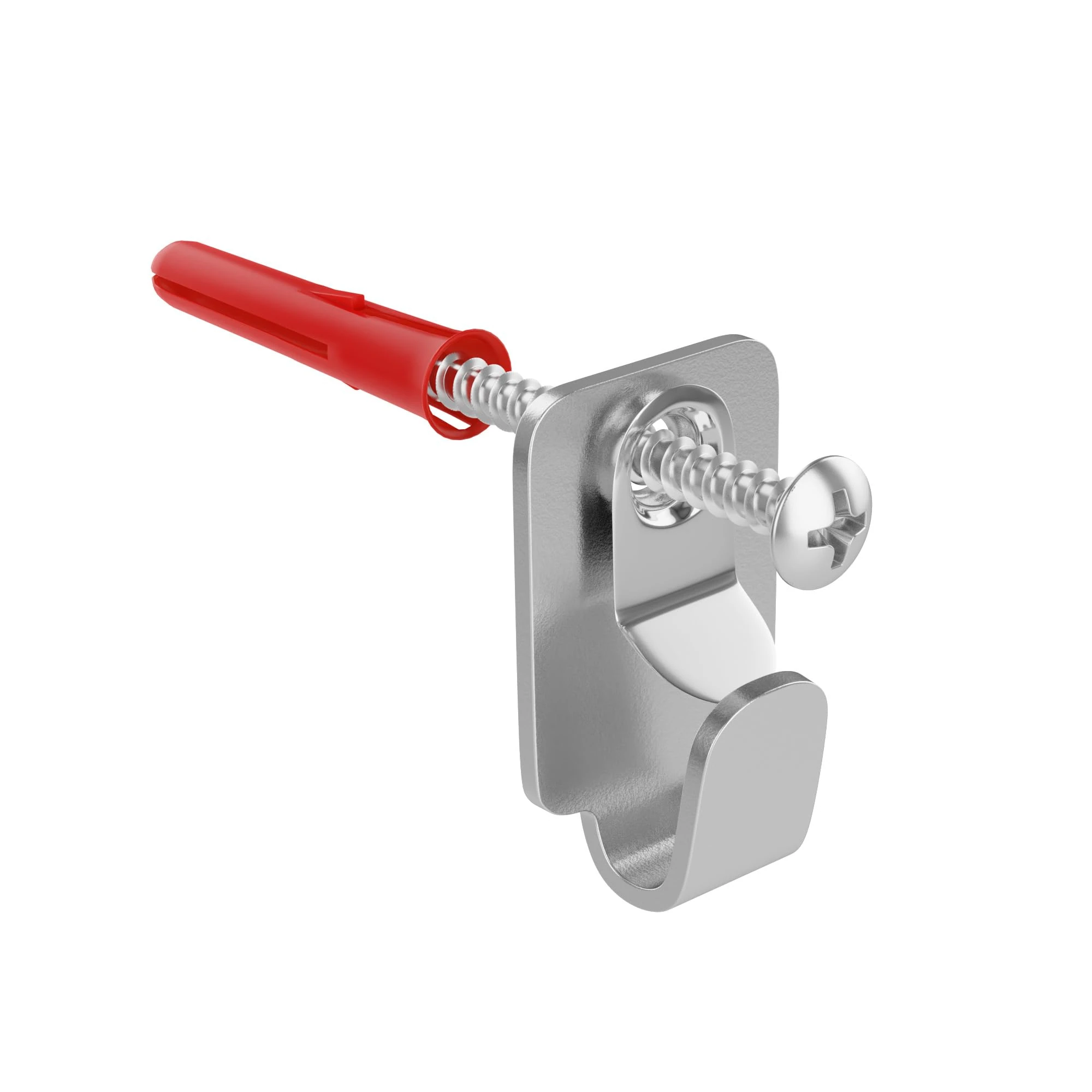 Heavy Duty Steel Safety Picture Frame/Mirror/Canvas Hooks with Screws and Plugs for Solid Wall (Pack of, 10)