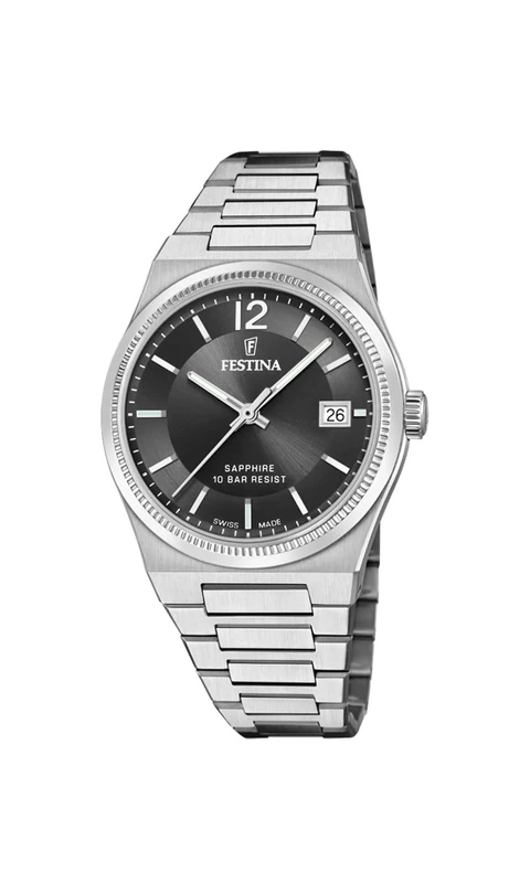 Festina Swiss Made Ladies Watch with Steel Bracelet F20035/6