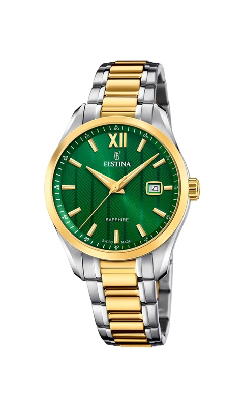 Festina Men's Watch F20027/3 - Green Dial Stainless Steel