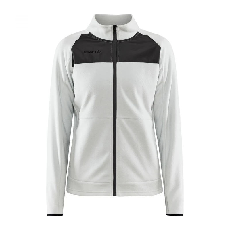 Craft Women's Adv Explore Midlayer | Outdoor Fleecejacke Damen aus Gebürstetem Fleece | Daumenloch & Reißverschlusstaschen Jacket, Ash-Granite, L