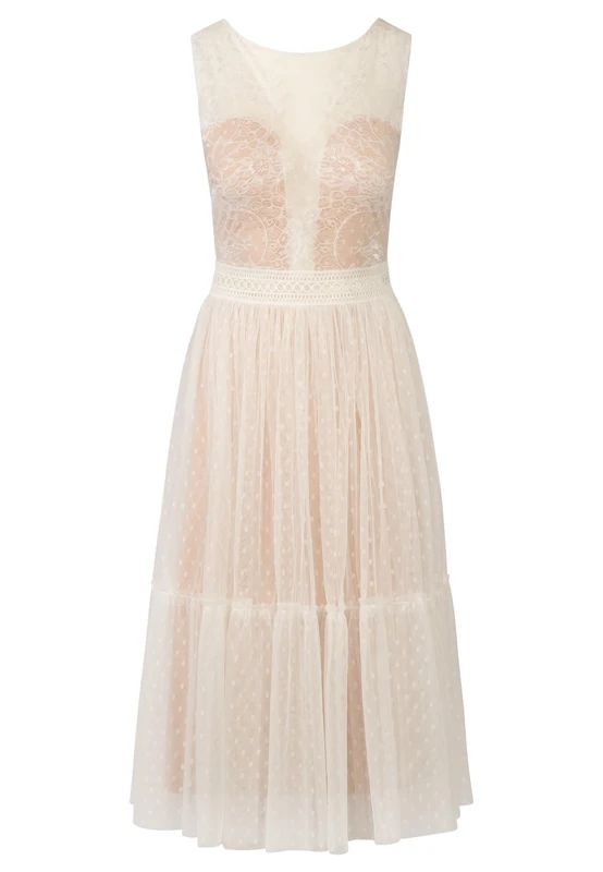 ApartFashion Women's Special Occasion Dress, White, 12