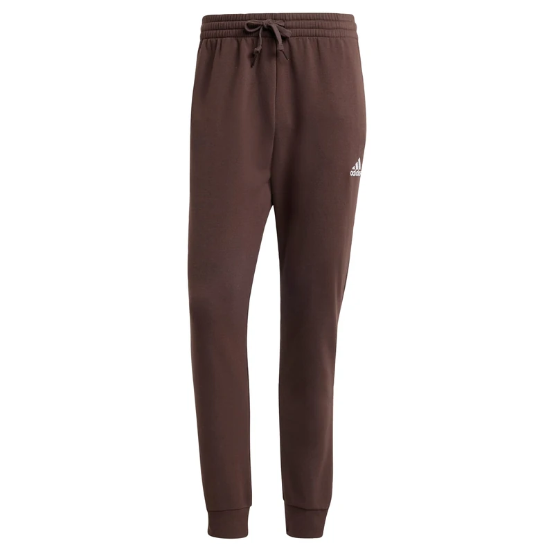 adidas Men's Essentials Fleece Regular Tapered Pants, Shadow Brown F23, XXS Short