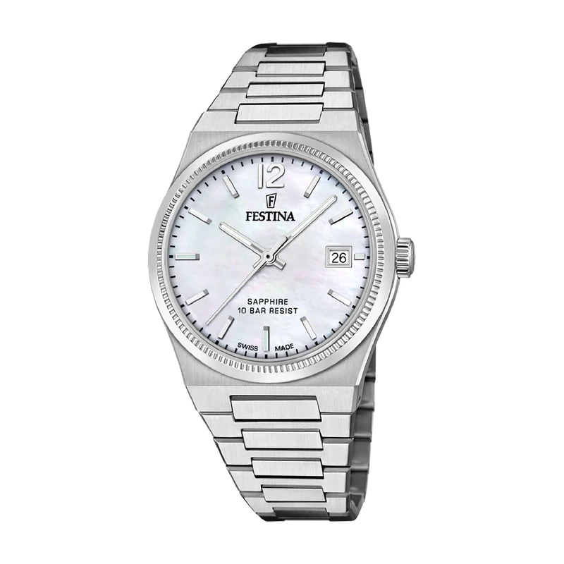 Festina Swiss Made Ladies Watch with Steel Bracelet F20035/1